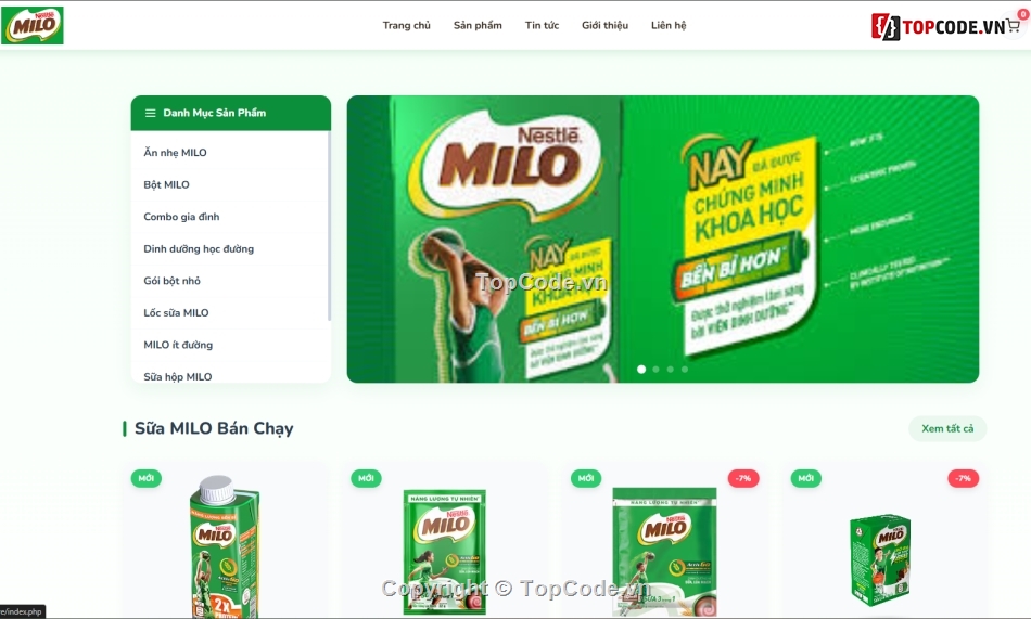 sữa milo,sản phẩm milo,sản phẩm nestle